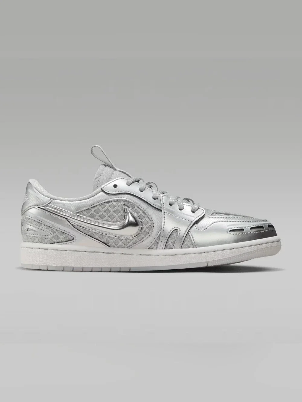 Nike Air Jordan 1 Low Method of Make Grey White Metallic Silver sneaker size 8.5
